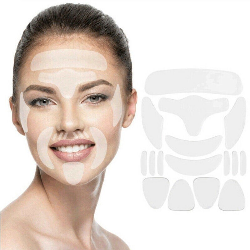 16PCS Anti Wrinkle Neck Eye Face Pad Silicone Removal Patch Skin Lift Overnight gallery