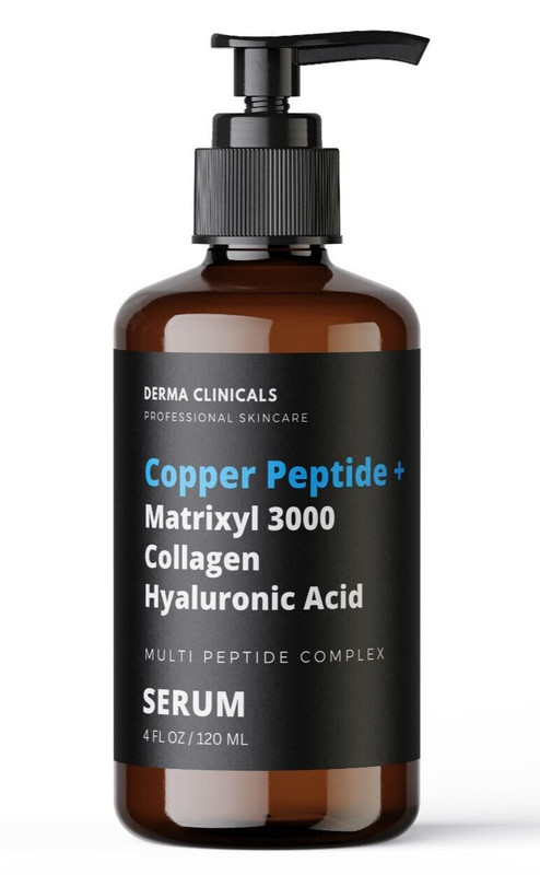 Copper peptide + Matrixyl 3000, Collagen, Hyaluronic acid, AntiAging Serum - 4oz