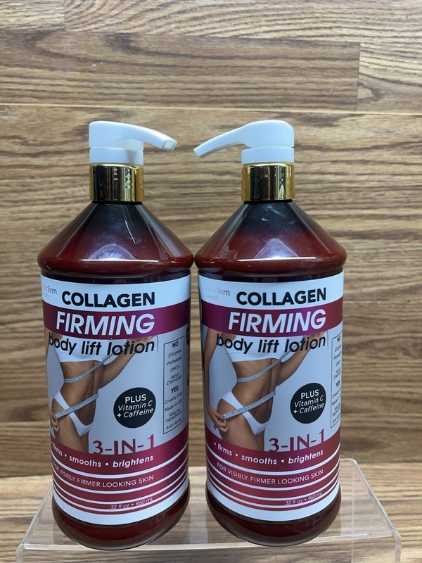 Everfirm Collagen Firming Lotion w/ Vitamin C & Caffeine 32 oz X 2 *Jumbo Size*