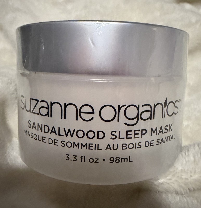 BRAND NEW Suzanne Somers Organics SANDALWOOD SLEEP MASK Night Cream 3.3oz SEALED