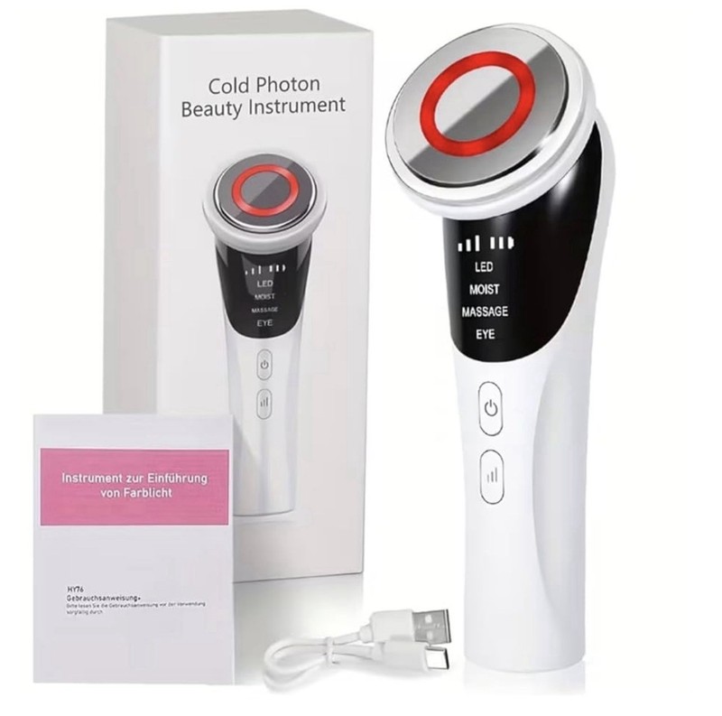 4 in 1 Cold Photon Beauty Instrument LED Light Therapy Hot Cold Compress Facial