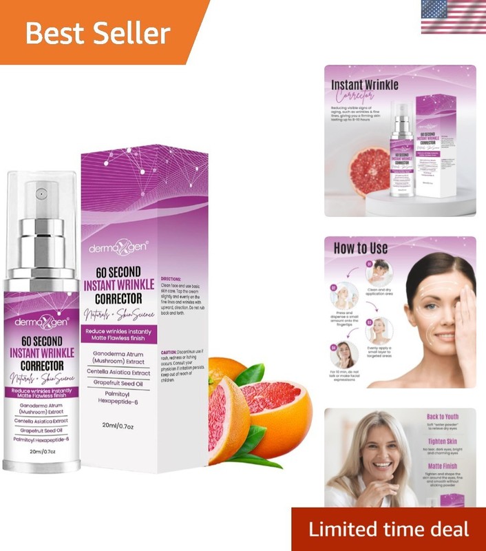 60-Second Instant Wrinkle Corrector Cream – Organic Peptide Formula for All Skin
