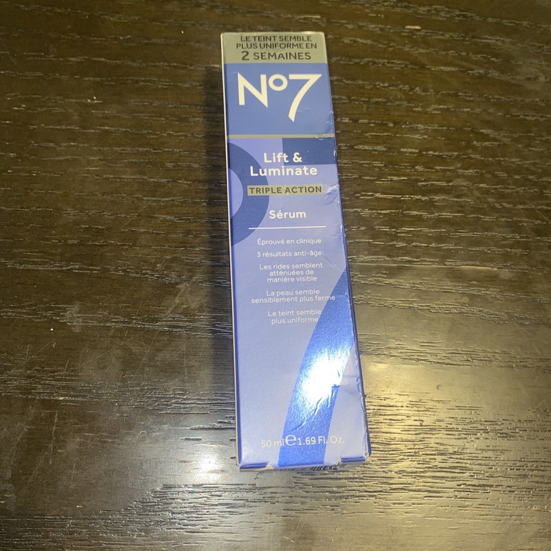 No7 Lift & Luminate Triple Action Face Serum – 1.69 fl oz 50 mL NEW