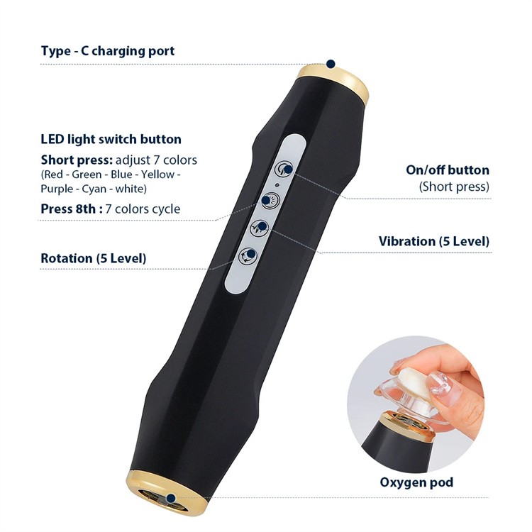 Handheld Wireless Co2 Bubble Pen Skin Tightening Facial Machine Capsule Pods Kit gallery