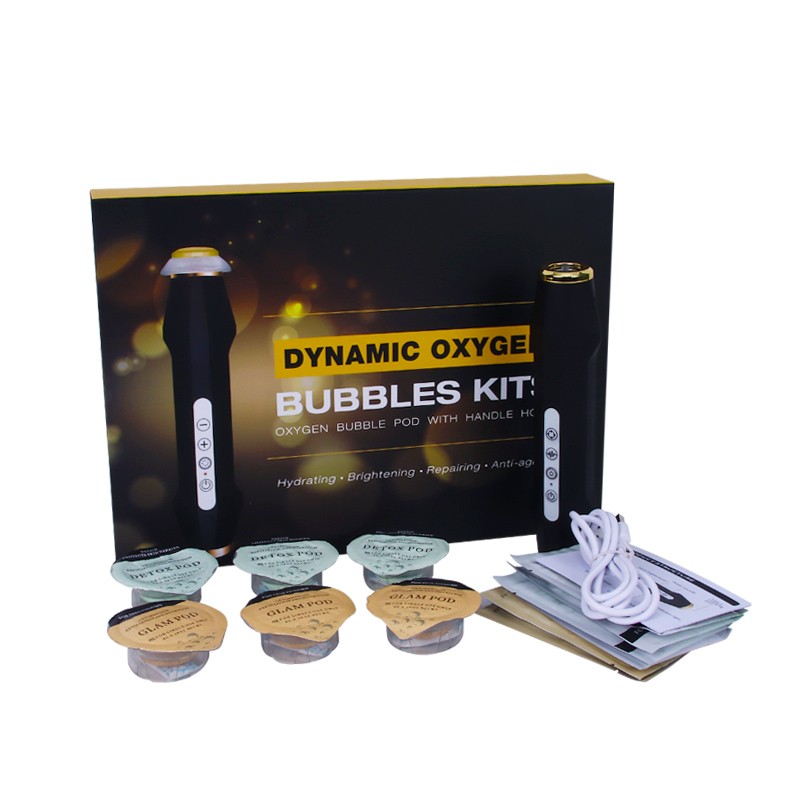 Handheld Wireless Co2 Bubble Pen Skin Tightening Facial Machine Capsule Pods Kit