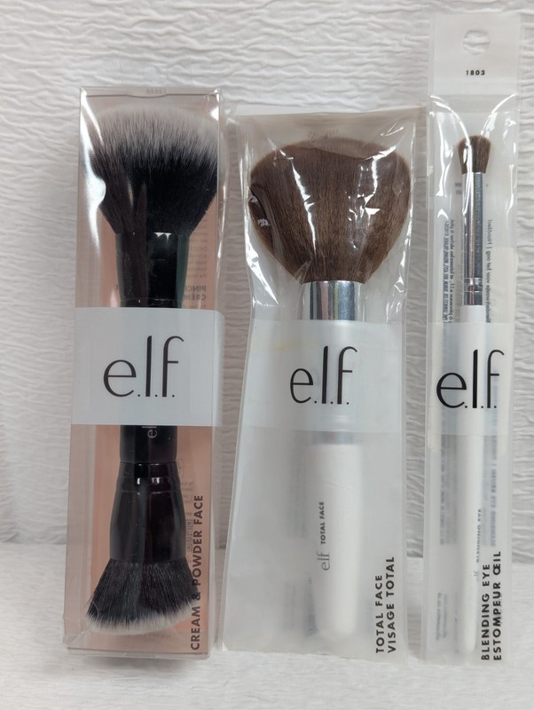 e.l.f. – Brush Set – Face, Cheek – 3 piece set – 85352 & 24112 & 1803