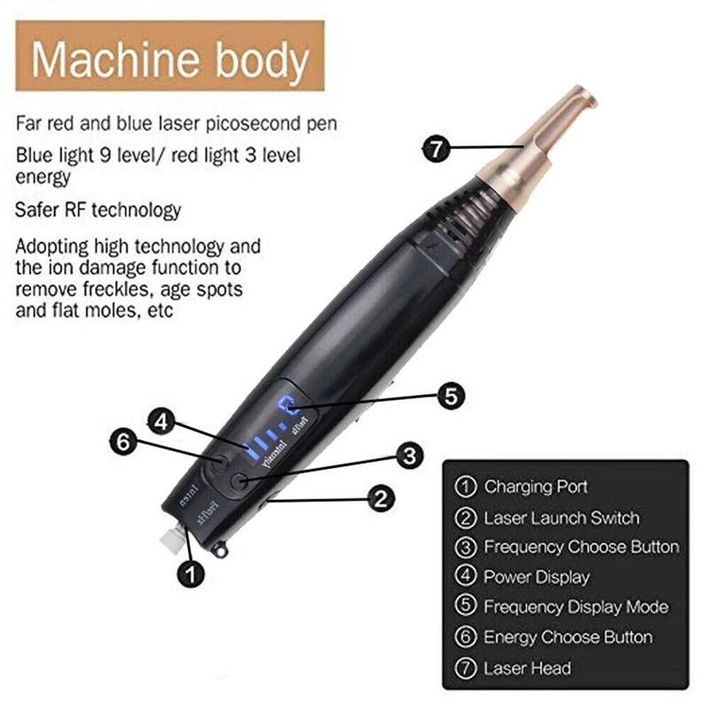 Skin Beauty Black Machine Dark Spot Removal Device with Blue Light/ Red Light gallery