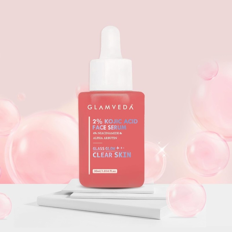 Glamveda 2% Kojic Acid Serum 30ml Hydrating Face Serum for All Skin Types