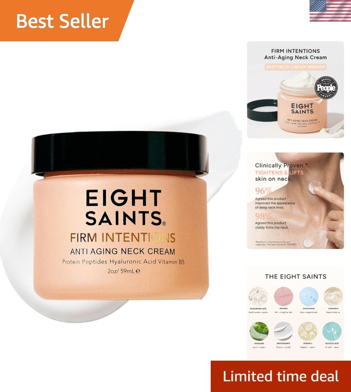 Natural Anti-Aging Neck Cream – Firms & Reduces Wrinkles, 2oz for All Skin Types