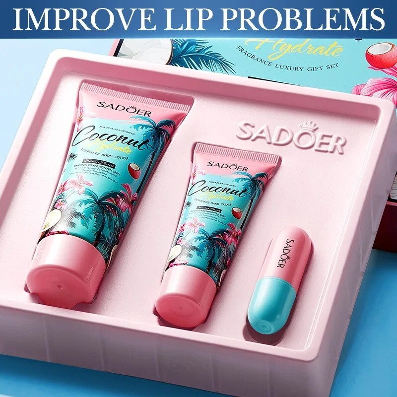 Hand Cream Body Lotion Lip balm Combination Deeply nourish rough skin Skincare