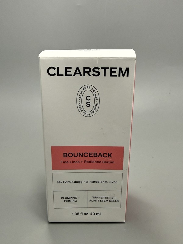 Clearstem Bounceback Fine Lines + Radiance Serum 1.35 Fl Oz NEW Full Size