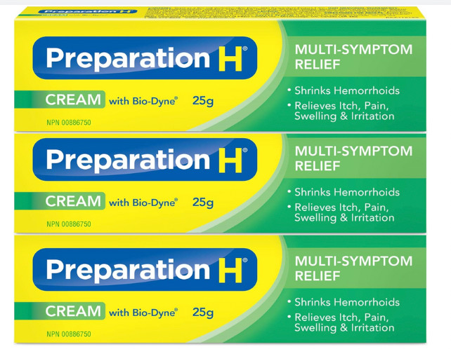 3x Canadian Preparation H Cream With Bio-Dyne Multi Symptom 25g Canada Wrinkles