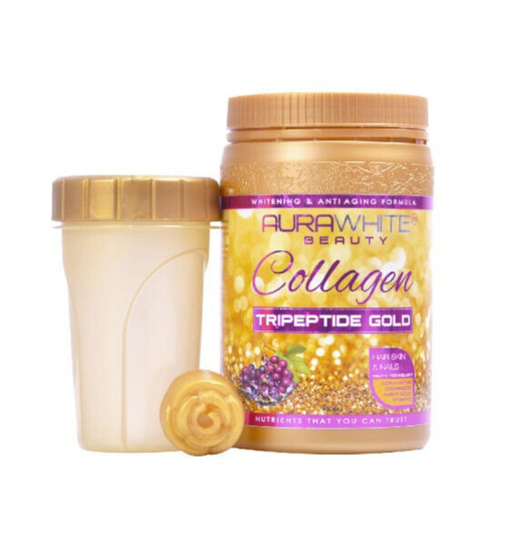 Aura White GOLD COLLAGEN TRIPEPTIDE SHINING BRIGHTENING Skin Whitening x 1&rsquo;s DHL