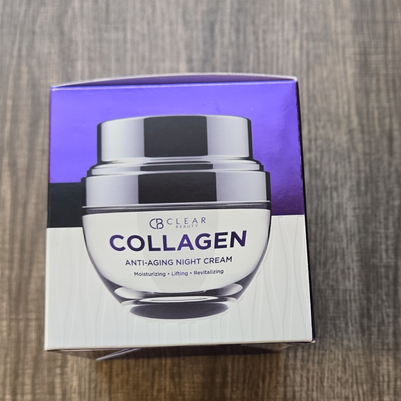 Clear Beauty Collagen Anti-Aging Night Cream 1.69 fl oz Vegan Moisturizing Face