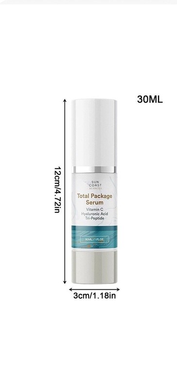 Sun Coast Science Total Package Serum, Vitamin C, Hyaluronic Acid, 1 FL OZ/ 30ML gallery