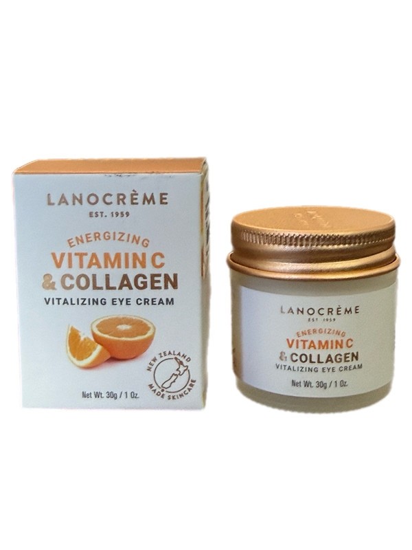 (2-pack) Lanocreme Energizing Vitamin C & Collagen Eye Cream 1 oz EXP: 12/2028