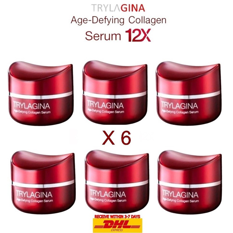 6Box TRYLAGINA Ultimate Collagen Serum 12X Anti-Aging Wrinkle Moisturizing 30g.