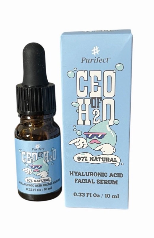 PURIFECT CEO of H2O Hyaluronic Acid Facial Serum 97% Natural Vegan NEW