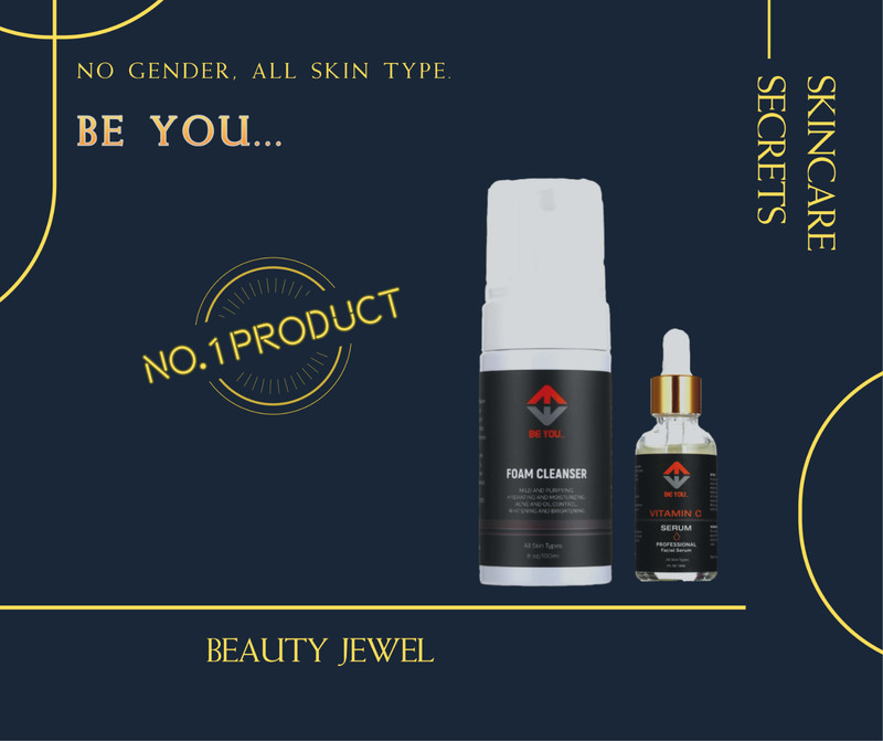 Limpiador Facial en Mousse con Acido Salicilico y Suero de Vitamina C, Be You…