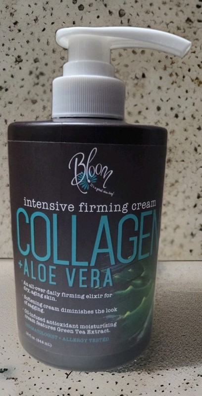 Bloom Intensive Firming Cream Collagen +Aloe Vera Face & Body Lotion 15oz