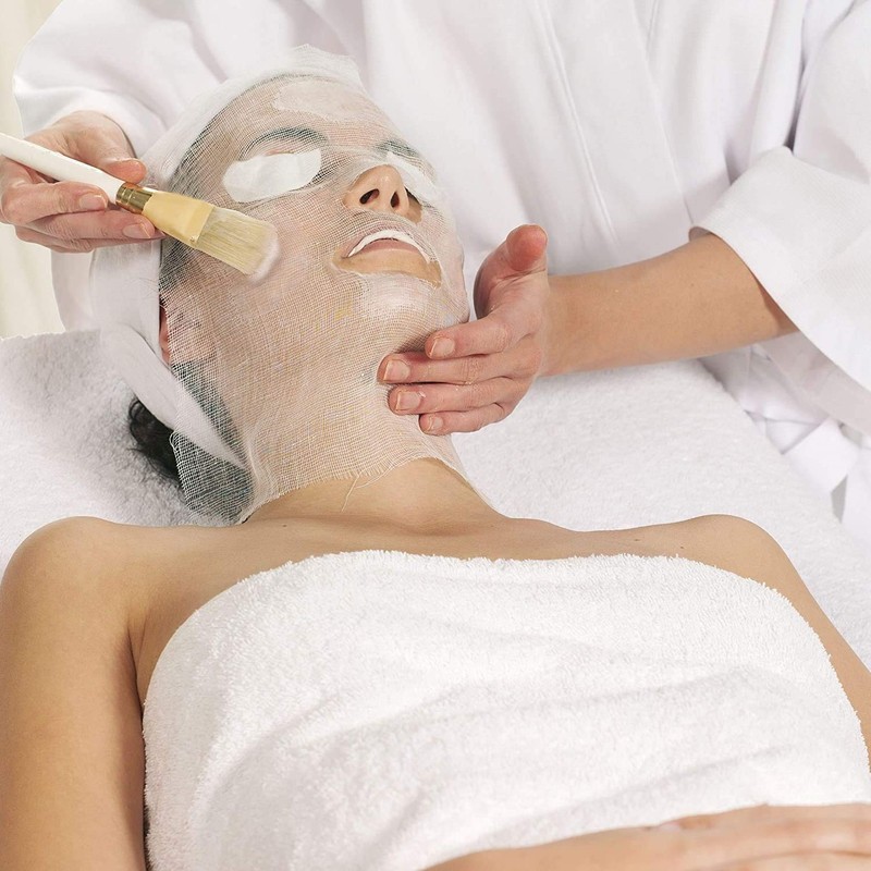 100 Count Cotton Gauze Facial Mask Spa Pre Cut Sheets Skin Treatment Pads gallery