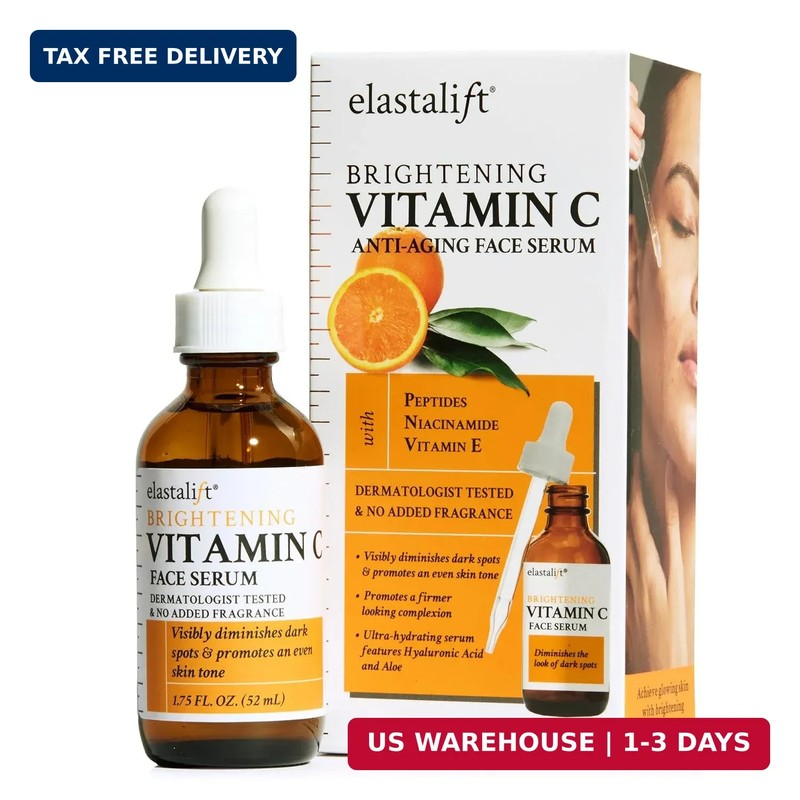 Elastalift Vitamin C Facial Serum For Age Spots, Wrinkles, & Expression Lines. A
