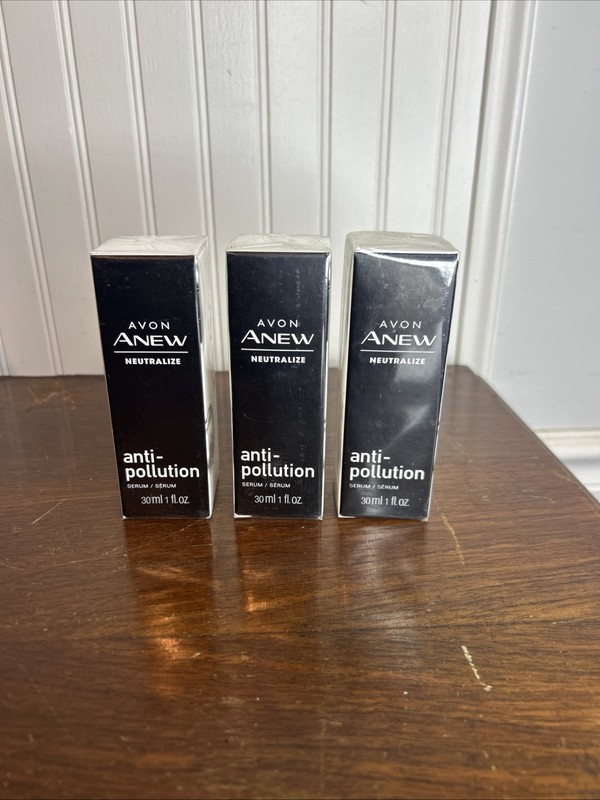 Lot Of 3 Avon Anew Neutralize Anti-Pollution Serum NEW SEALED BOX 30ml 1 Fl.oz