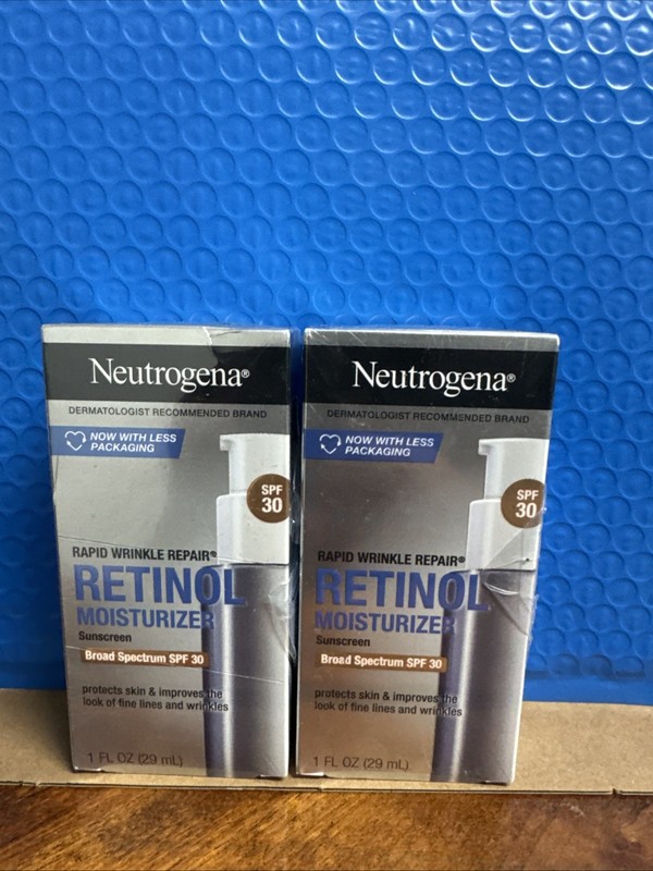 2 Pack Neutrogena Rapid Wrinkle Repair Moisturizer 1oz SPF 30 Exp 03/27+