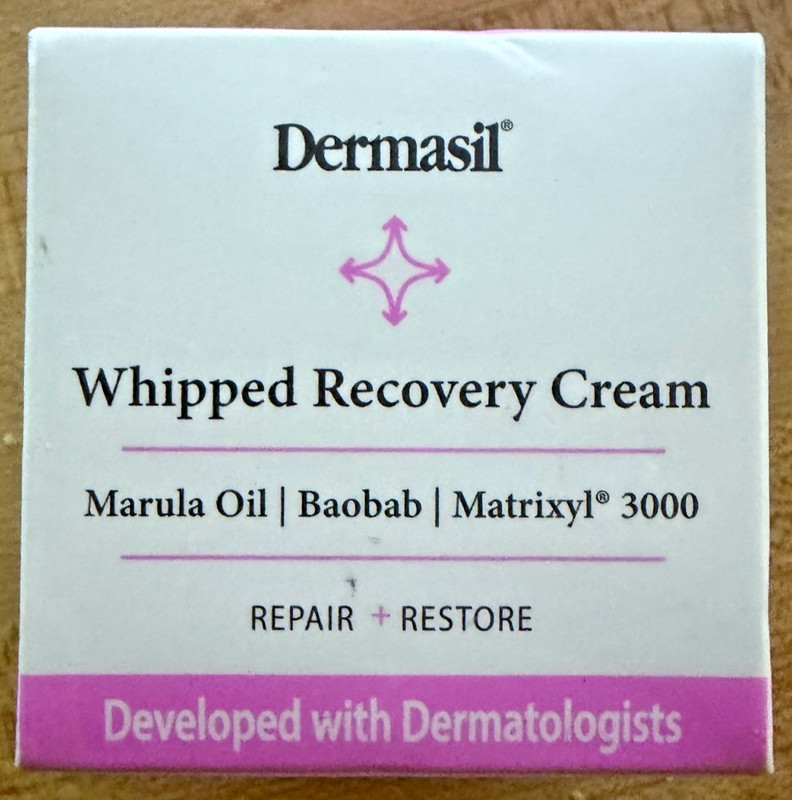 Dermasil Whipped Recovery Cream Marula Oil Baobab Matrixyl 3000, 1.7fl oz