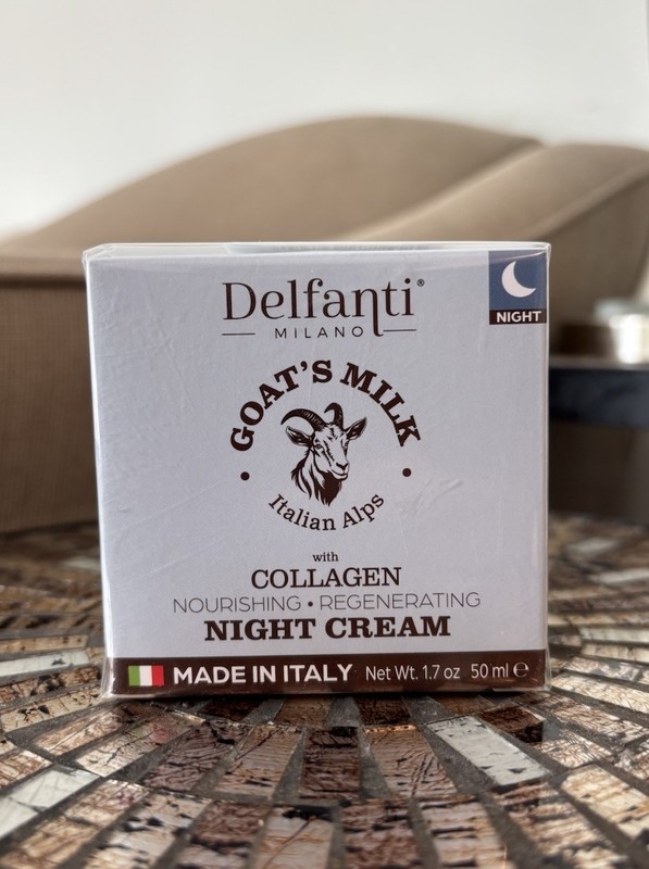 Delfanti Goat&rsquo;s Milk Collagen Night Cream Nourishing – Regenerating 1.7 oz New