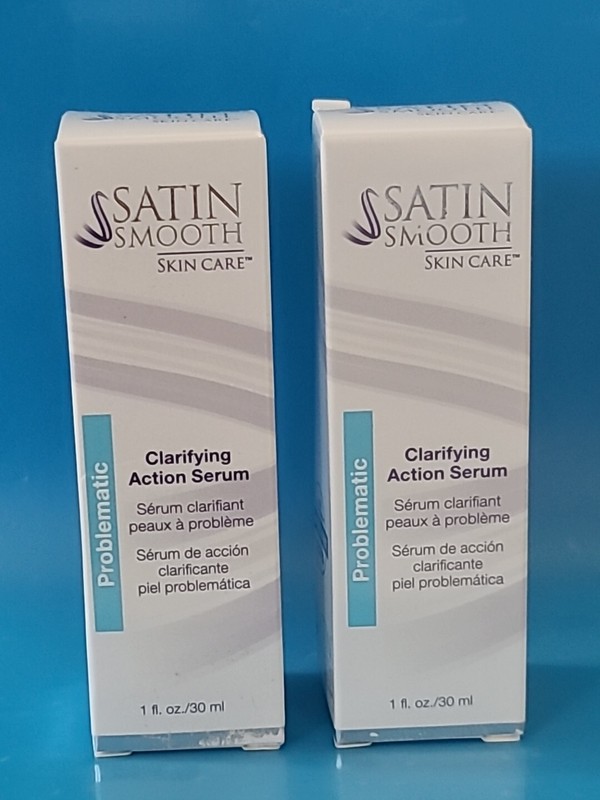 ( LOT OF 2 ) SATIN SMOOTH • Skin Care • Clarifying Action Serum 1 fl. oz / 30 mL