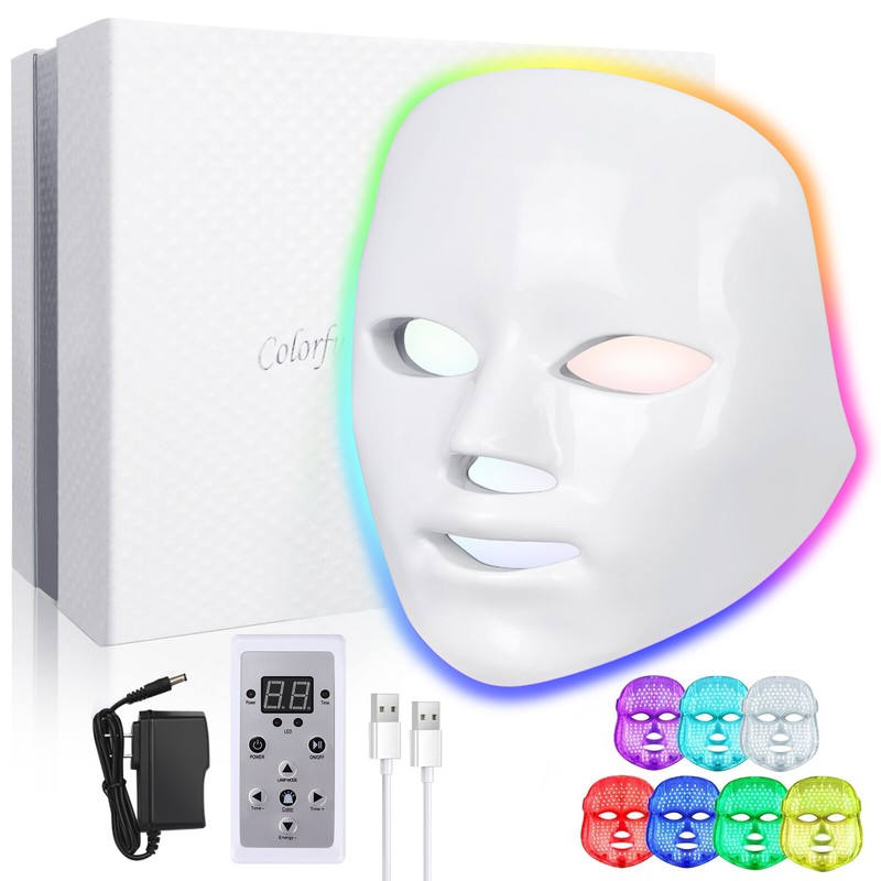 7 Colors LED Photon Mask Facial Face Skin Rejuvenation LED Light Therapy Machine