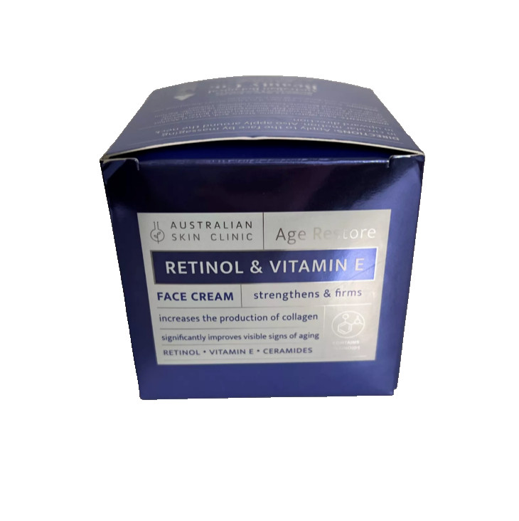 Australian Skin Clinic Age Restore Retinol Vitamin E Ceramides Face Cream 3.38oz